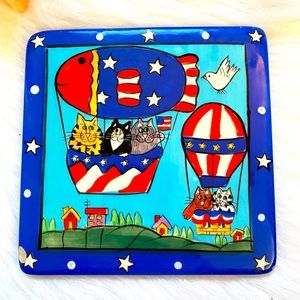 Americana Catzilla Trivet by Candace Reiter